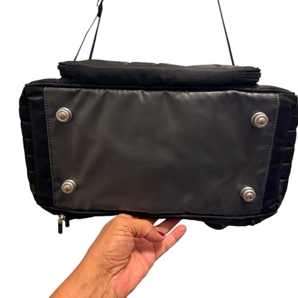 Lug Overnight Travel Gym Tote Puddle Jumper in Quilted Black - with Long Strap - Picture 13 of 16